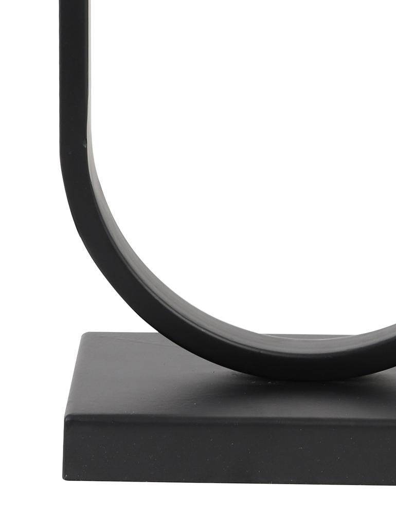 Pied de lampe ovale abat-jour noir Light & Living Jamiri noir – Image 4