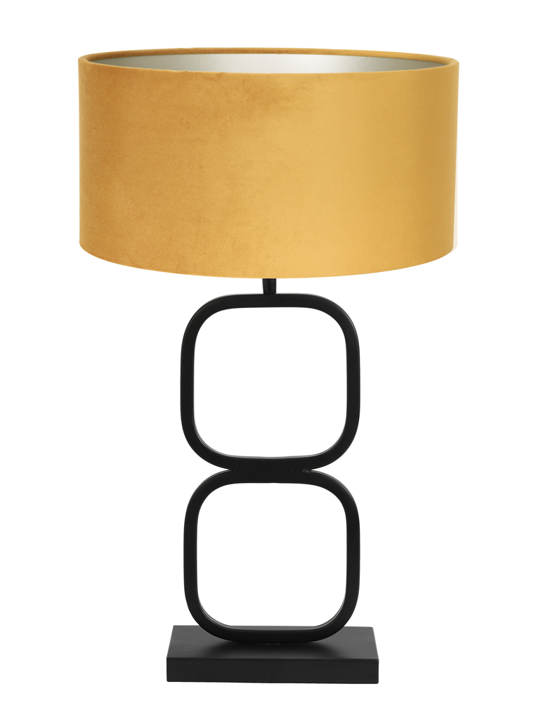 pied-de-lampe-plat-noir-abat-jour-ocre-light-et-living-lutika-8278zw