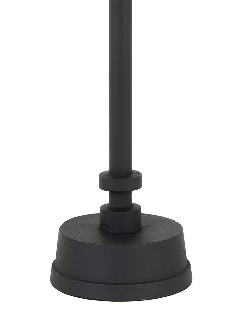 Pied de lampe rural Light and Living Howell noir abat-jour beige – Image 4