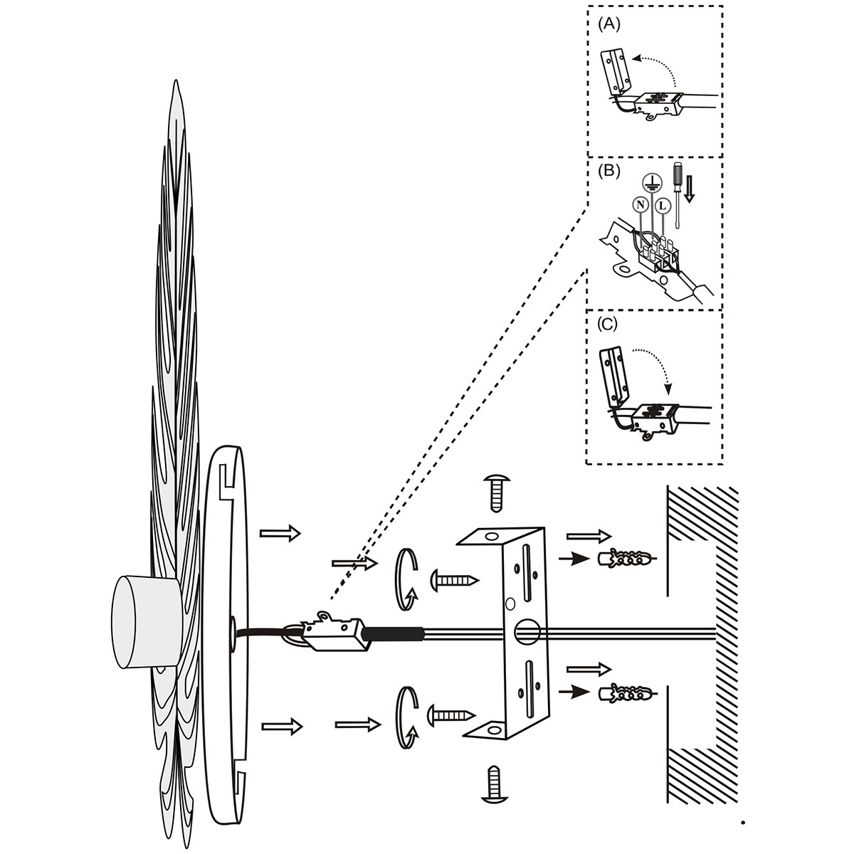 Applique murale classique en métal bronze Steinhauer Feuilleter – Image 10