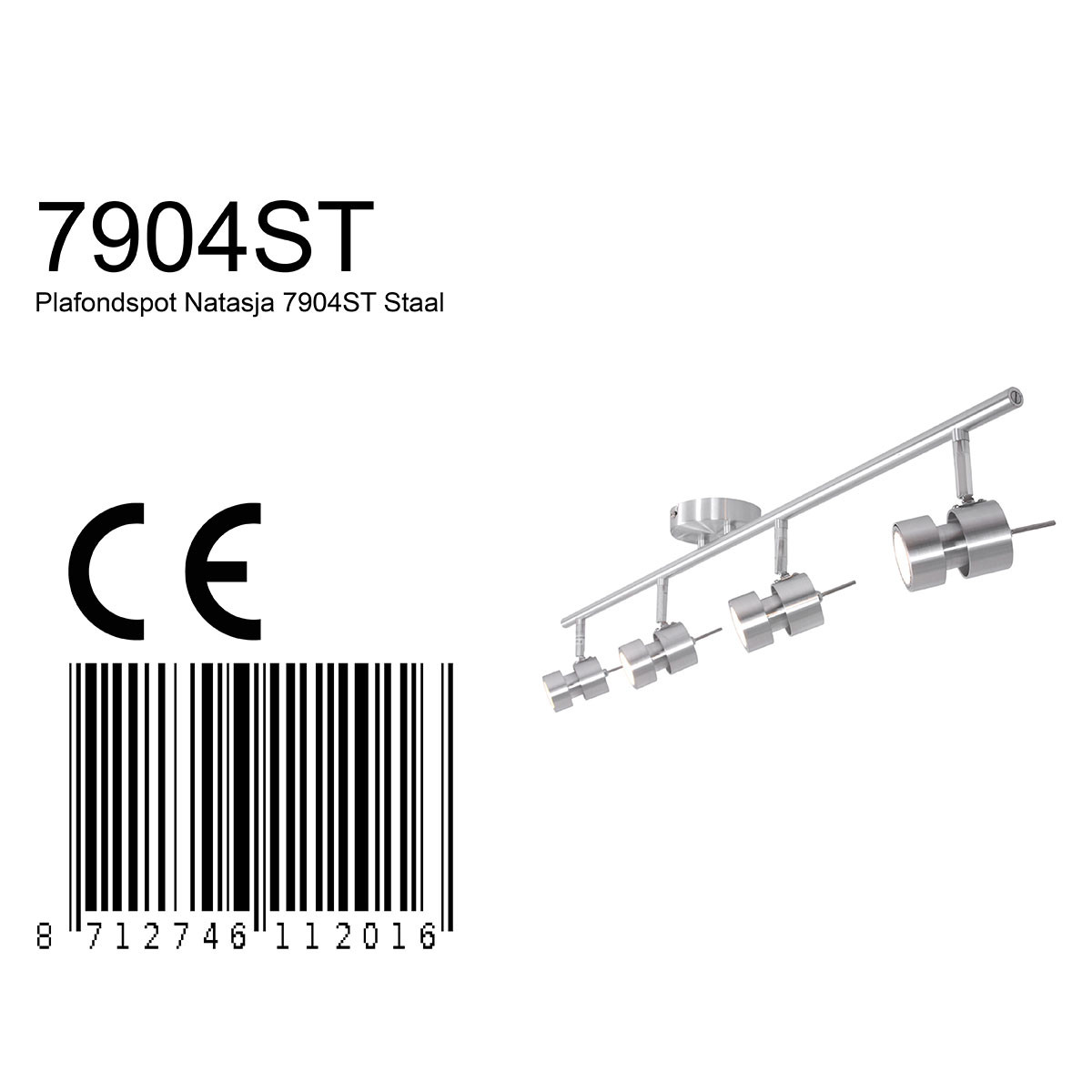 Plafonnier 4 lampes Steinhauer Natasja LED – Image 7