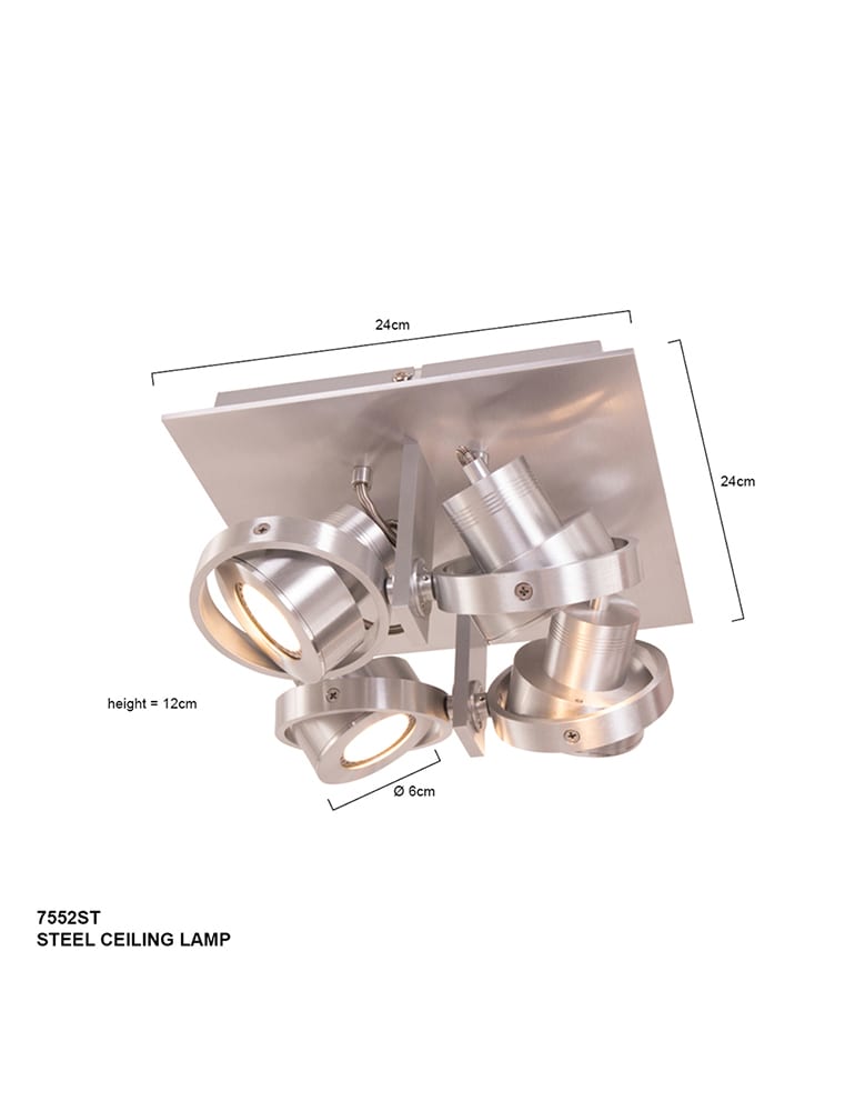 Plafonnier 4 spots orientables Steinhauer Quatro – Image 9