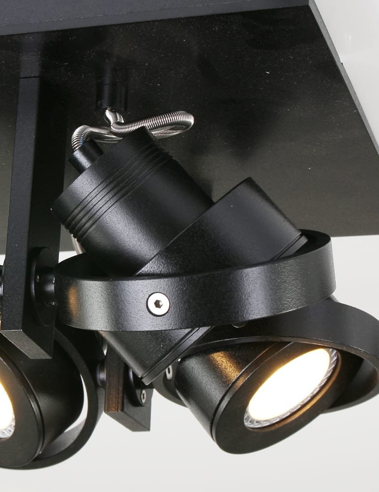 Plafonnier à quatre lumière en acier Steinhauer Quatro – Image 3