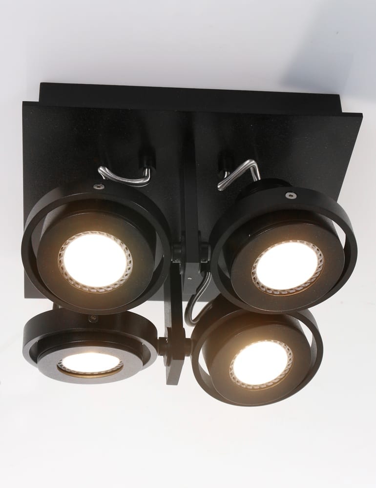 Plafonnier à quatre lumière en acier Steinhauer Quatro – Image 4