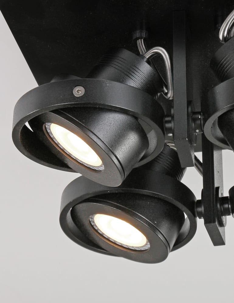 Plafonnier à quatre lumière en acier Steinhauer Quatro – Image 5