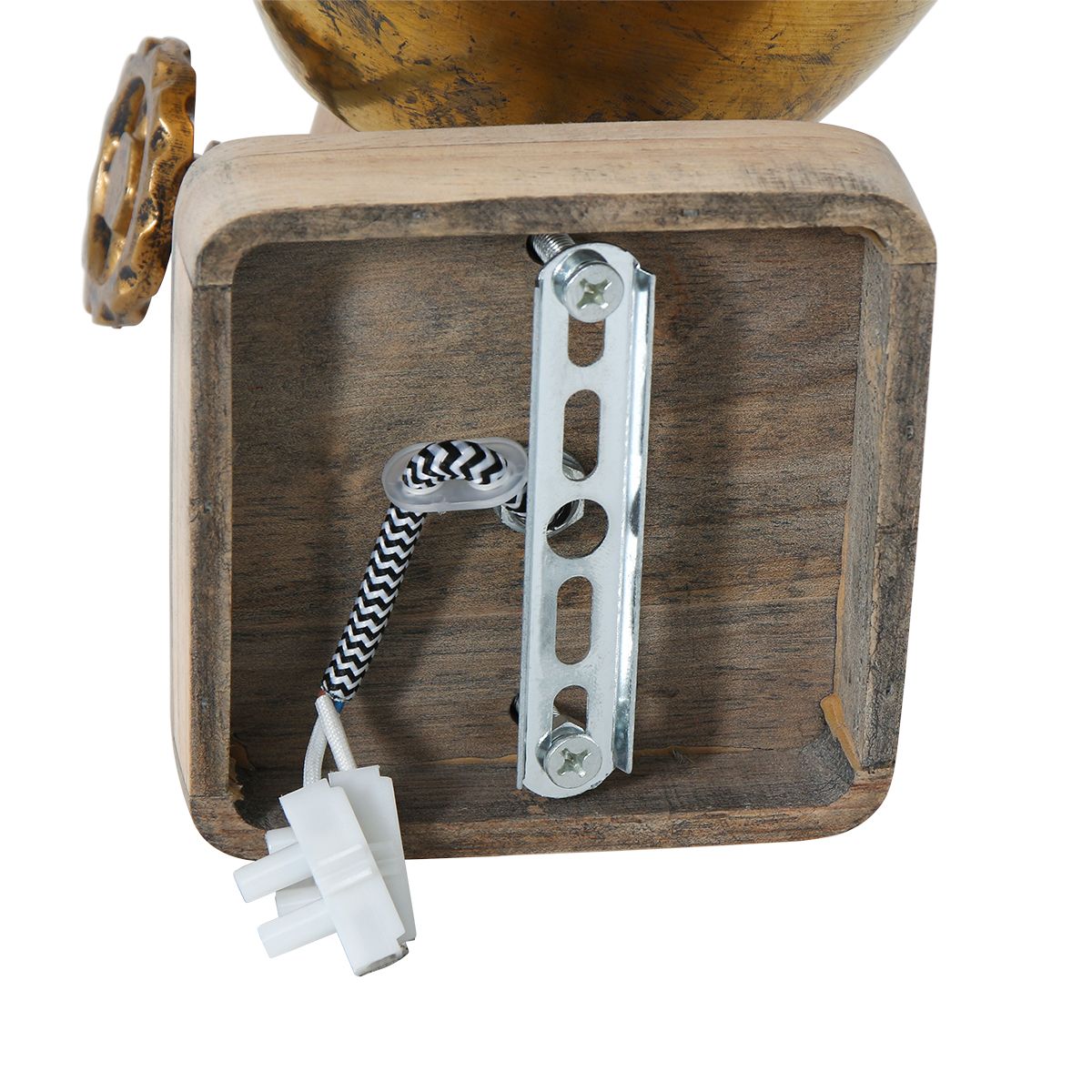 Plafonnier bois avec abat-jour bronze Mexlite Gearwood – Image 15