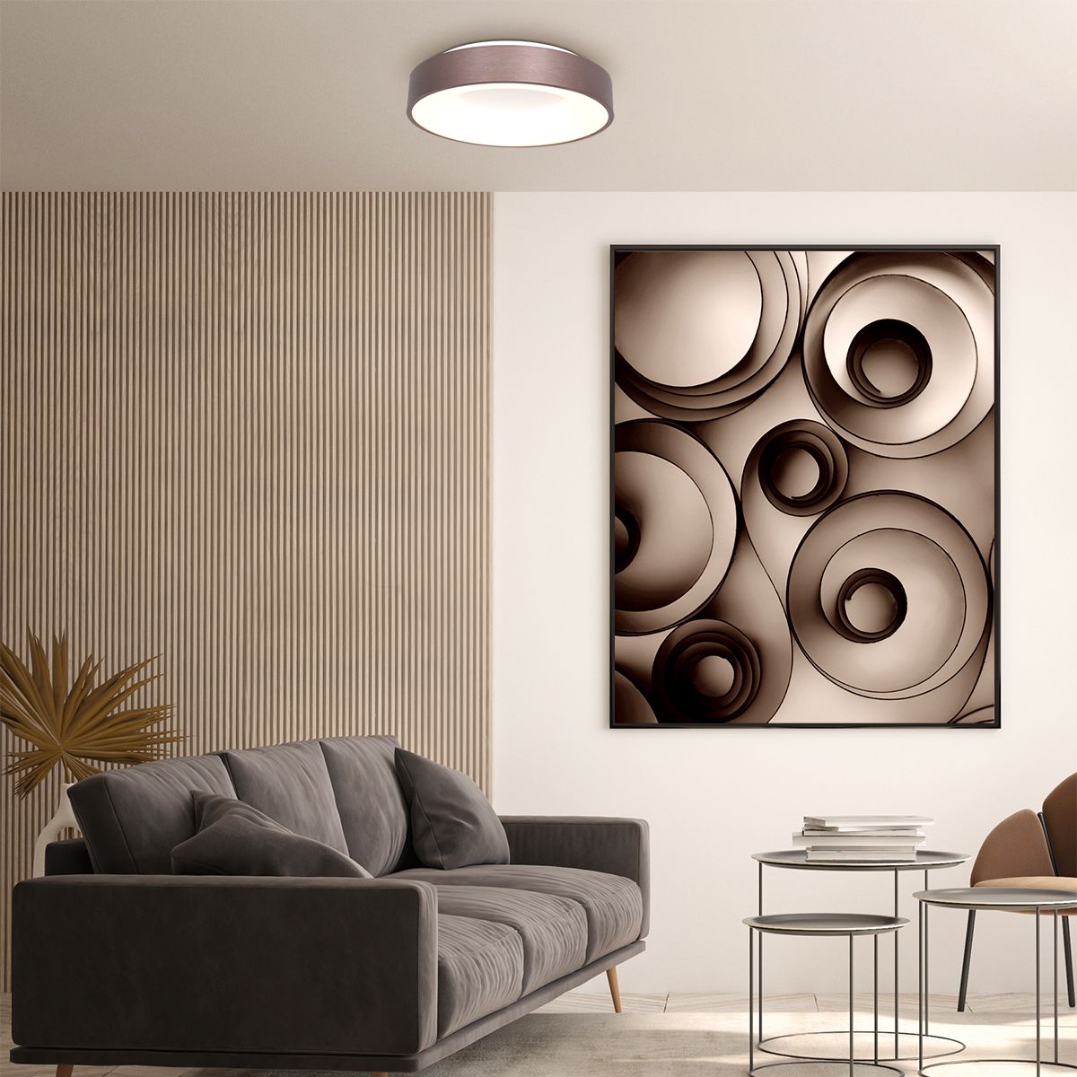 Plafonnier moderne en métal et plastique Steinhauer Ringlede – Image 3