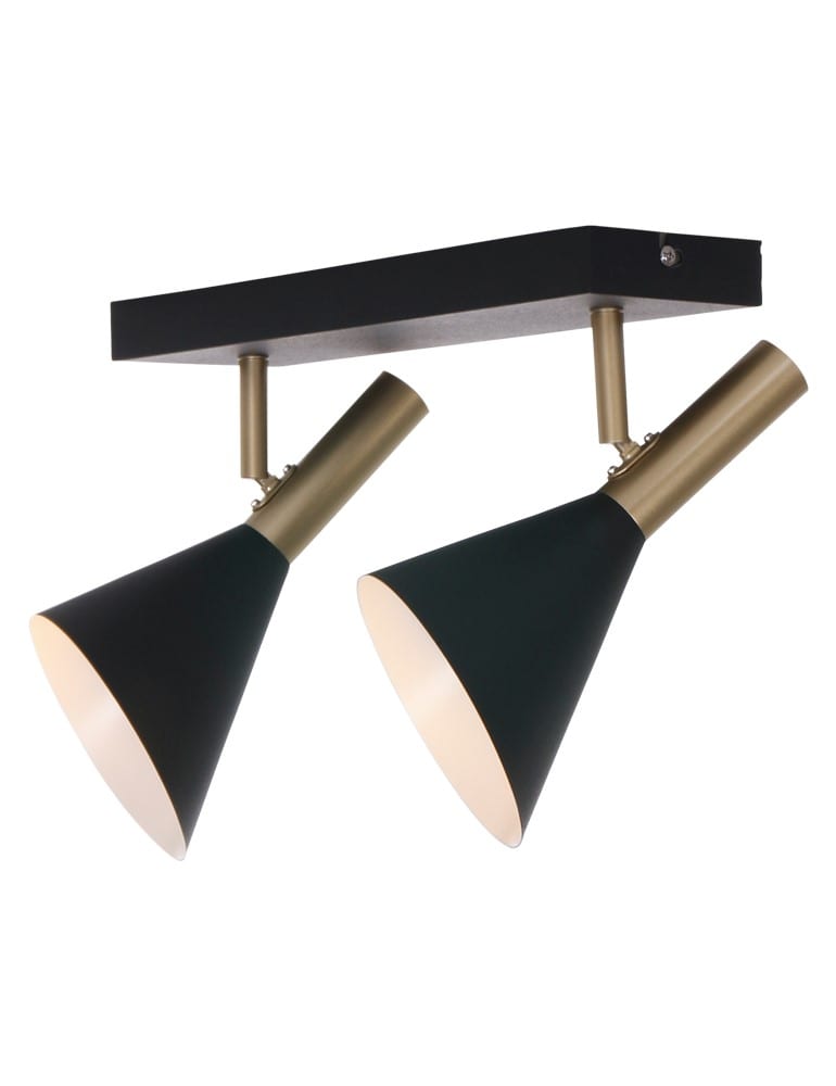 Plafonnier double-spot Anne Lighting Anne’s Choice noir et doré – Image 3