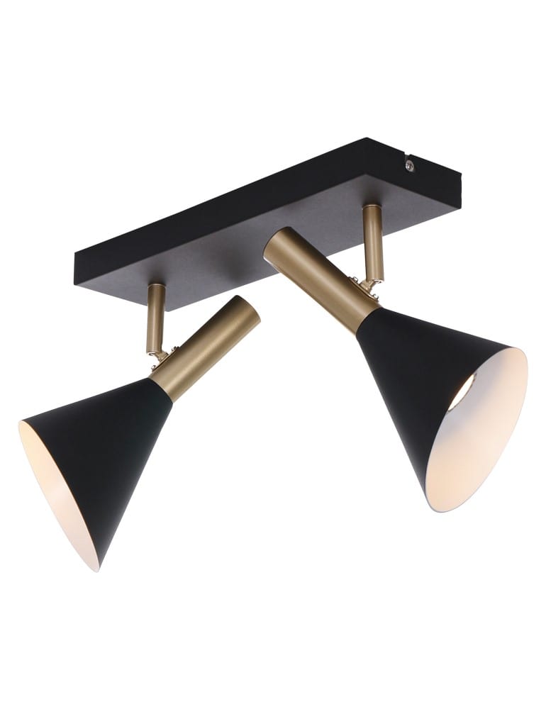 plafonnier-double-spot-anne-lighting-anne’s-choice-noir-et-dore-2492zw