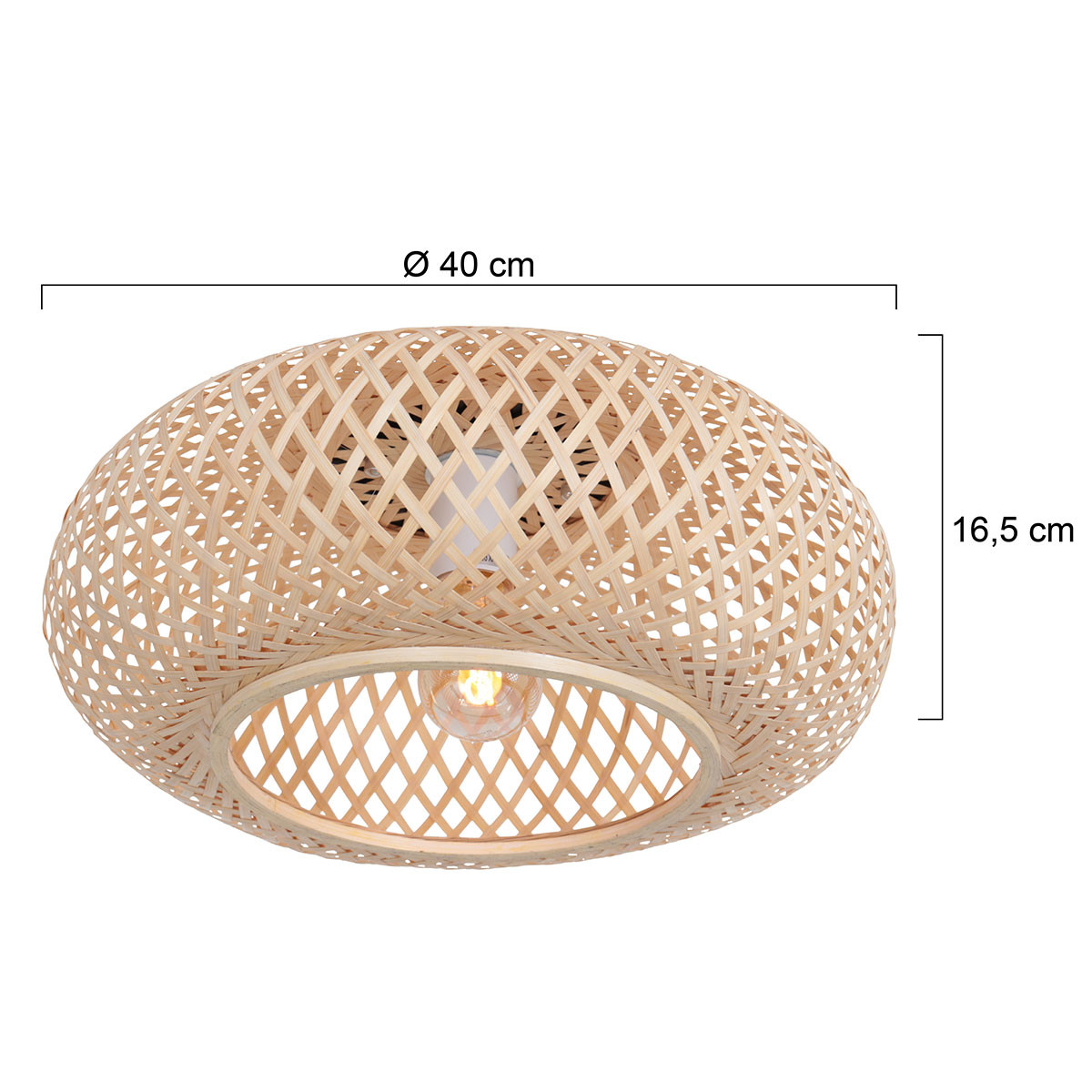 Plafonnier en bambou Anne Lighting Maze beige – Image 6