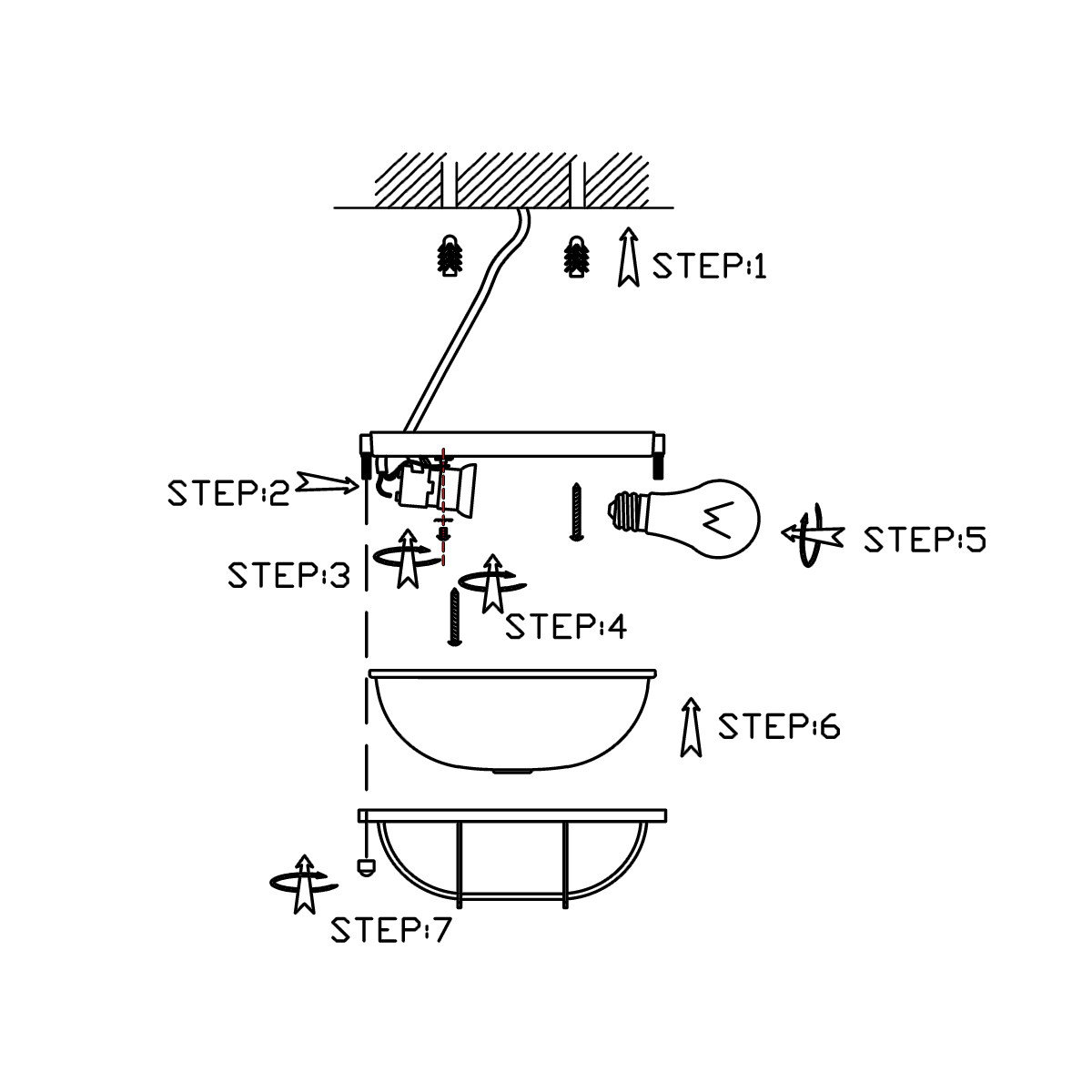 Plafonnier industriel en verre et métal gris Mexlite Lisanne – Image 7