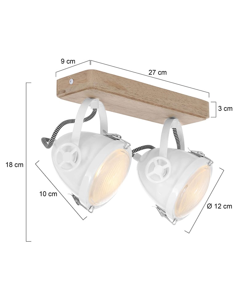 plafonnier industriel 2 lampes Mexlite Harve – Image 6
