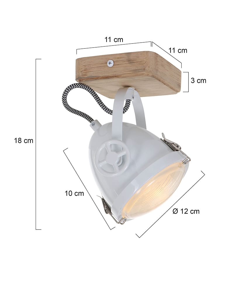 plafonnier industriel blanc Mexlite Harve – Image 5