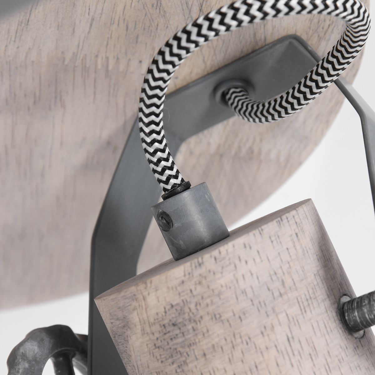 Plafonnier industriel trois spots gris Mexlite Gearwood – Image 11