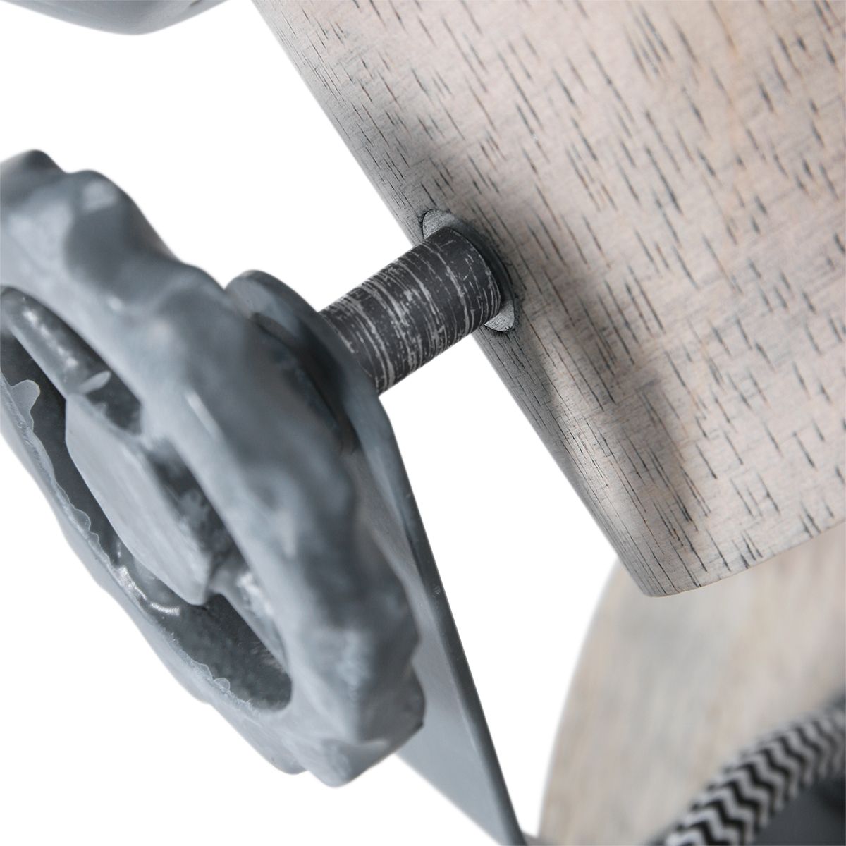 Plafonnier industriel trois spots gris Mexlite Gearwood – Image 4