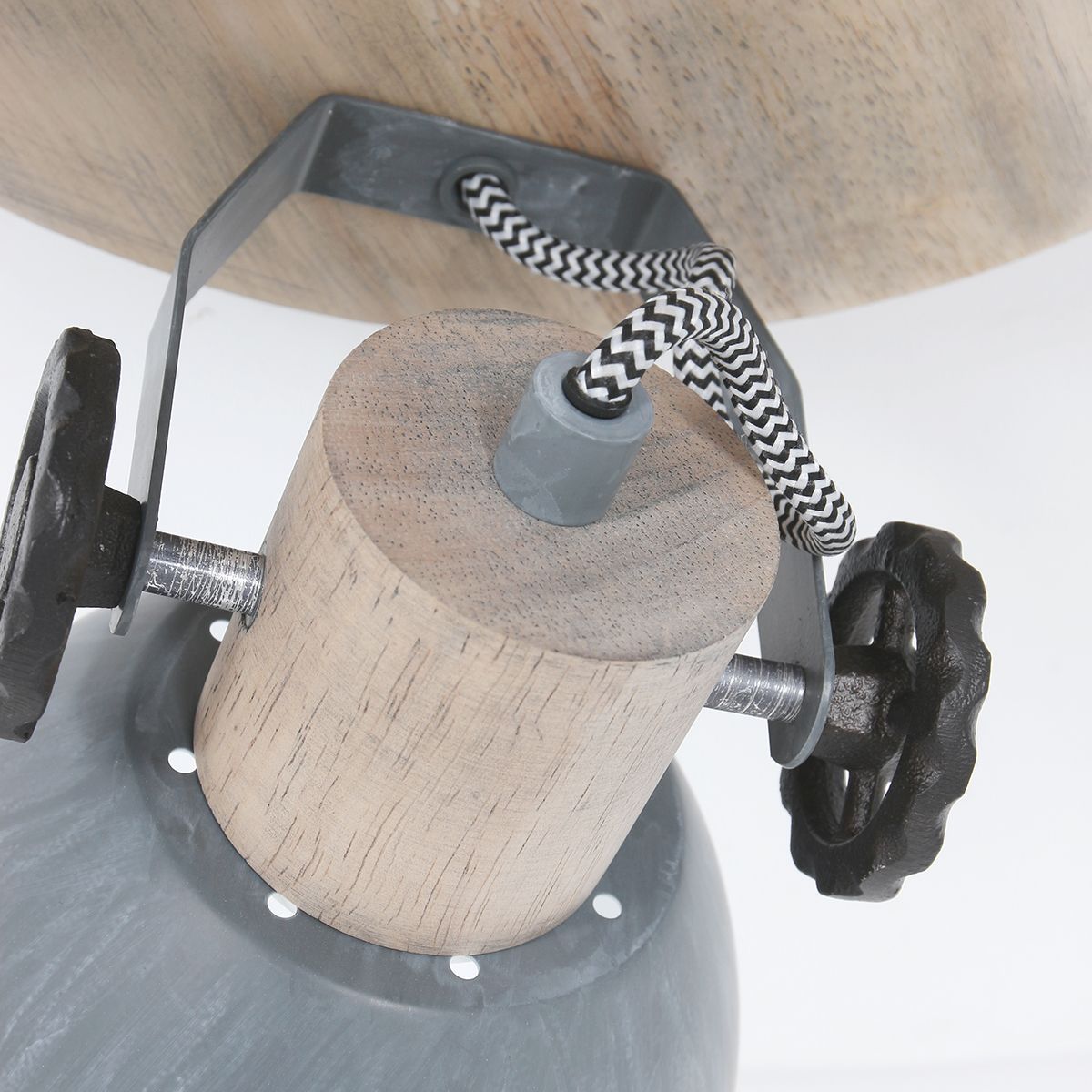 Plafonnier industriel trois spots gris Mexlite Gearwood – Image 5