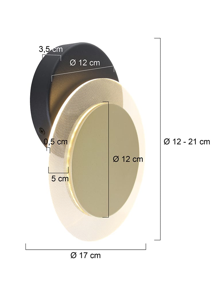Plafonnier LED moderne Steinhauer Eclipse or – Image 14