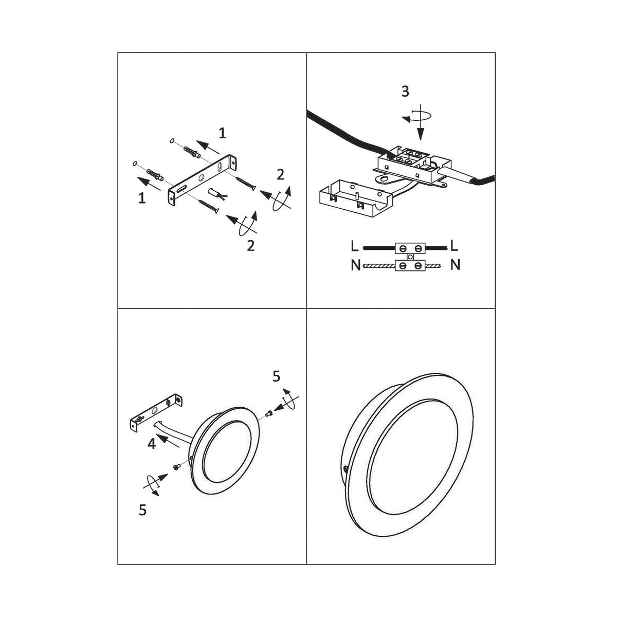 Applique murale moderne en métal et plastique Steinhauer Lido – Image 9