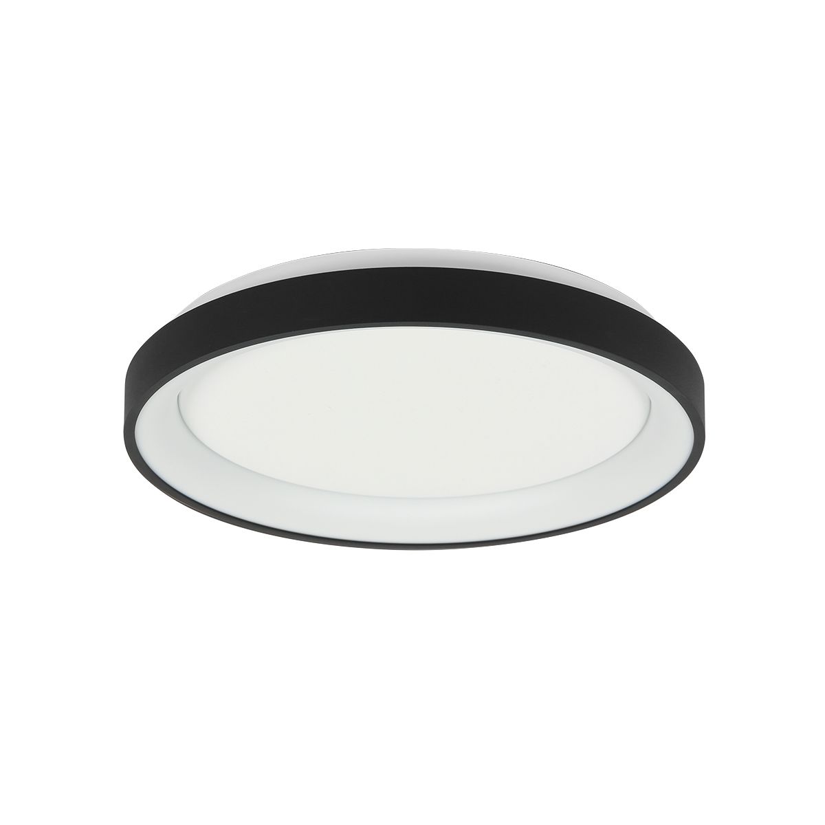 Plafonnier LED Rond Noir et Blanc Épuré Steinhauer Ringlede opaque et noir – Image 2