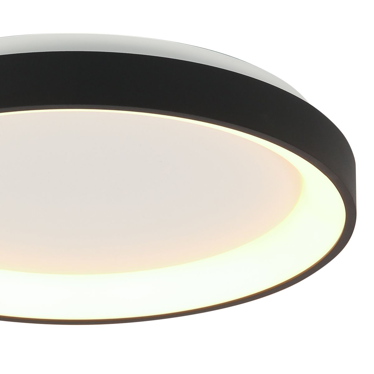 Plafonnier LED Rond Noir et Blanc Épuré Steinhauer Ringlede opaque et noir – Image 4