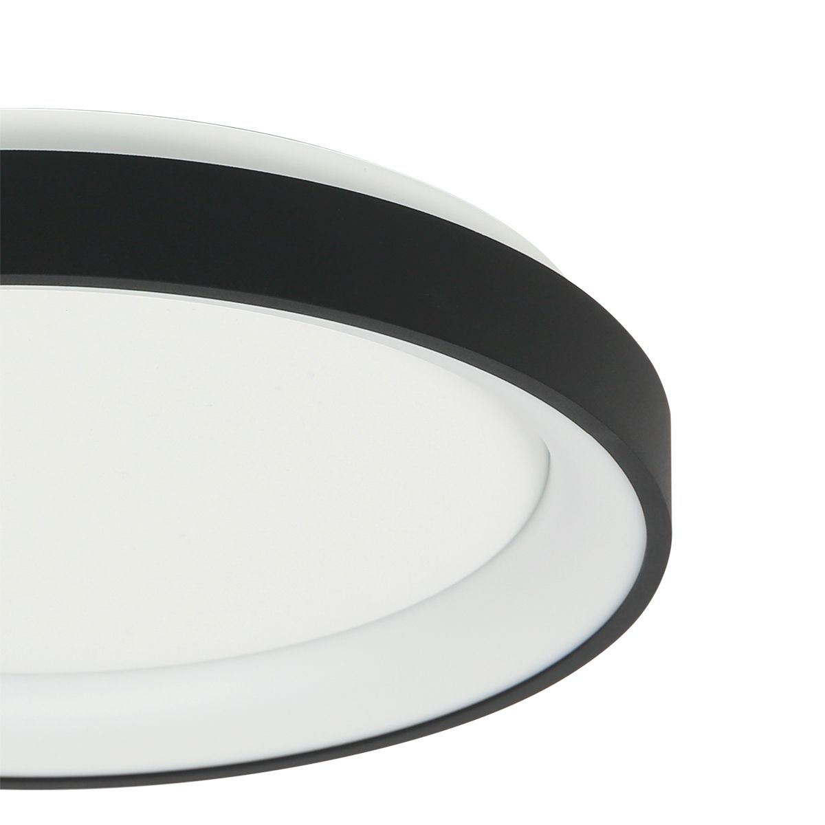 Plafonnier LED Rond Noir et Blanc Épuré Steinhauer Ringlede opaque et noir – Image 5