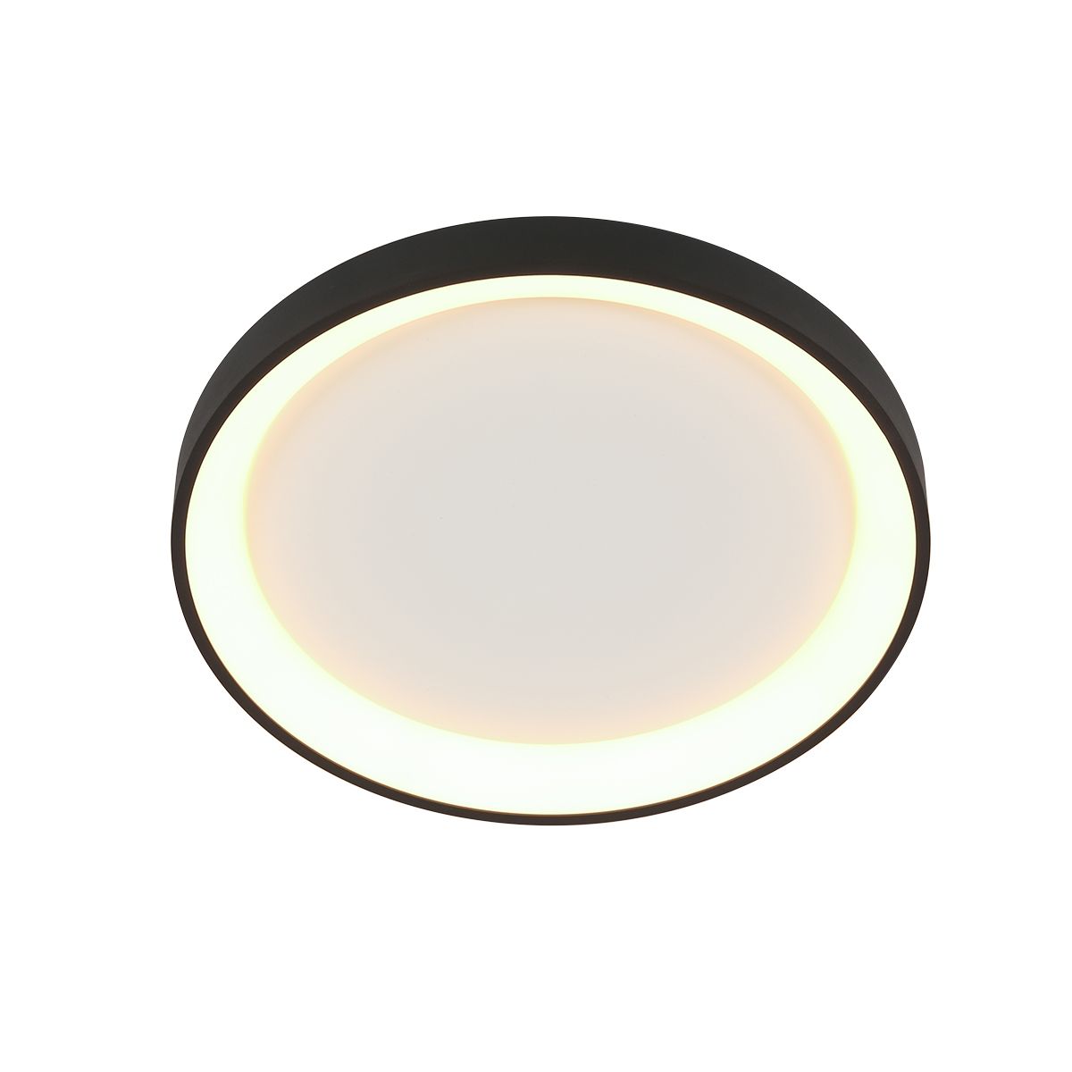 Plafonnier LED Rond Noir et Blanc Épuré Steinhauer Ringlede opaque et noir – Image 8