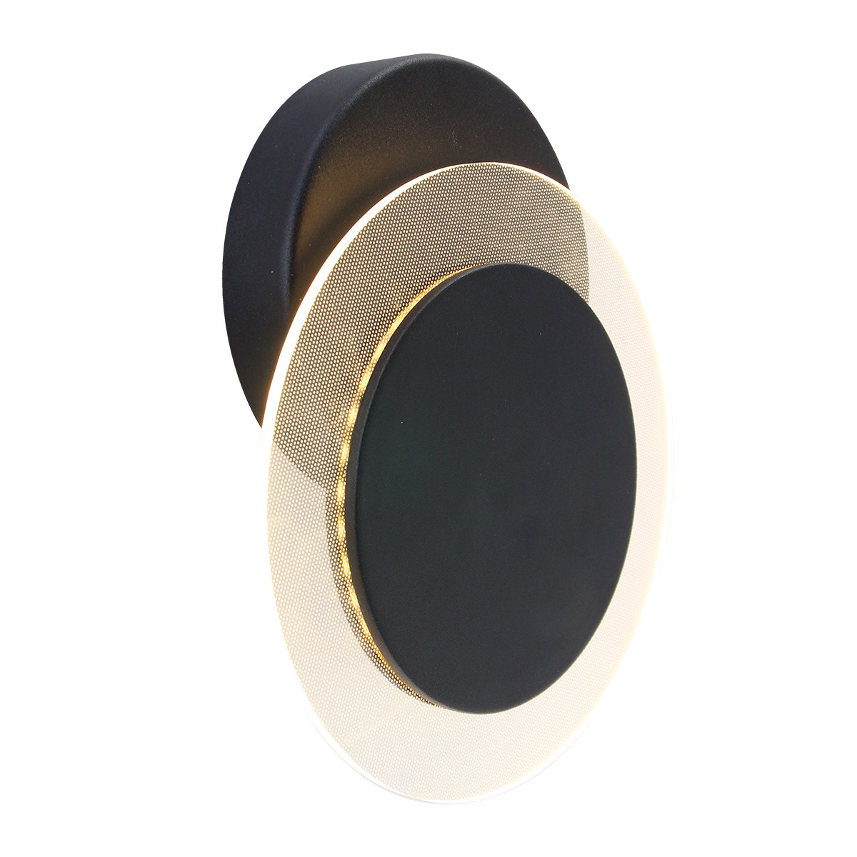 Applique murale moderne en métal et plastique noir Steinhauer Lido – Image 2