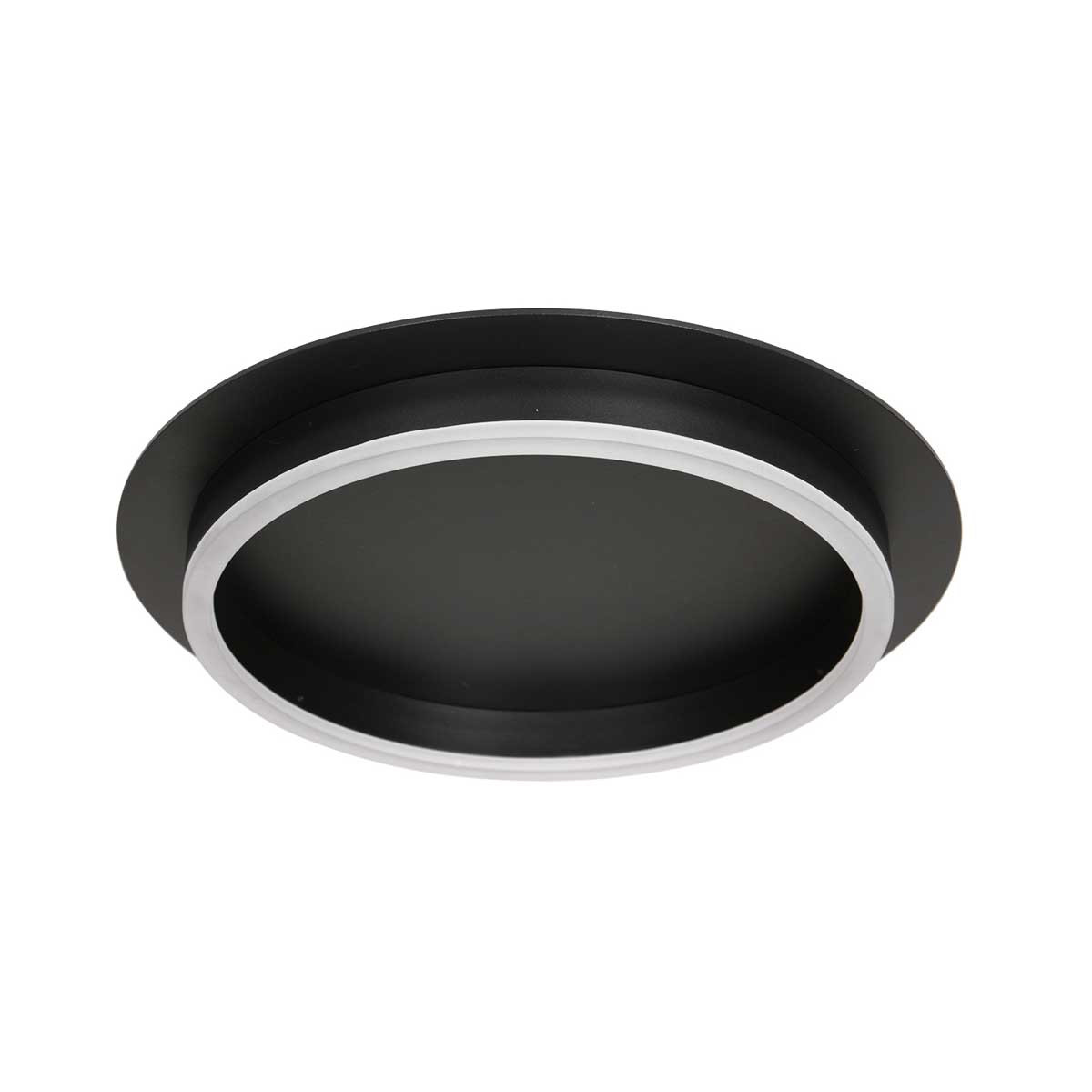 Plafonnier LED sphérique moderne noir mat Steinhauer Ringlux noir – Image 2