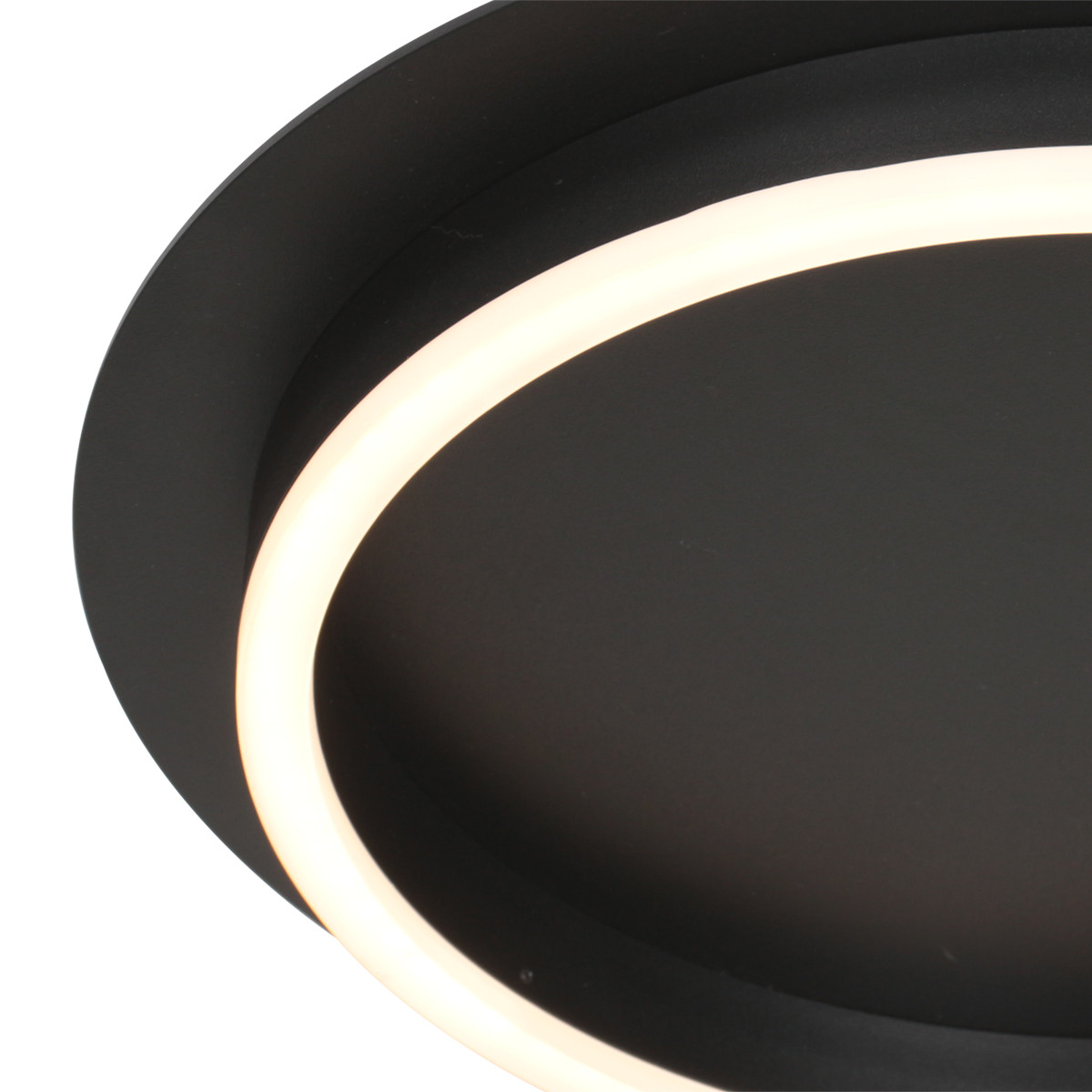 Plafonnier LED sphérique moderne noir mat Steinhauer Ringlux noir – Image 4