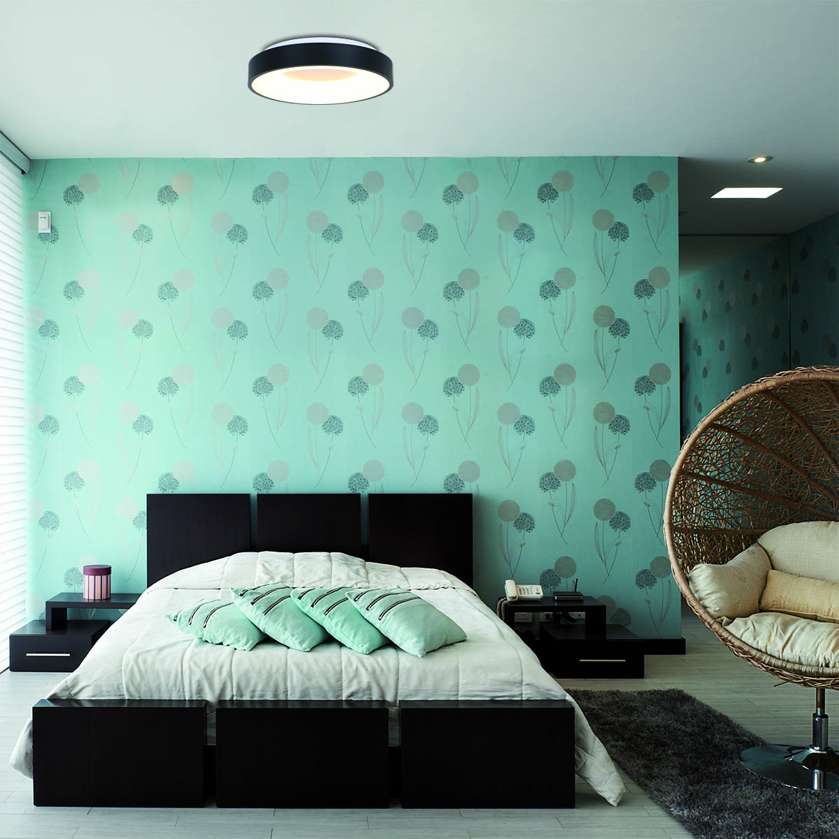 Plafonnier moderne Steinhauer noir – Image 4