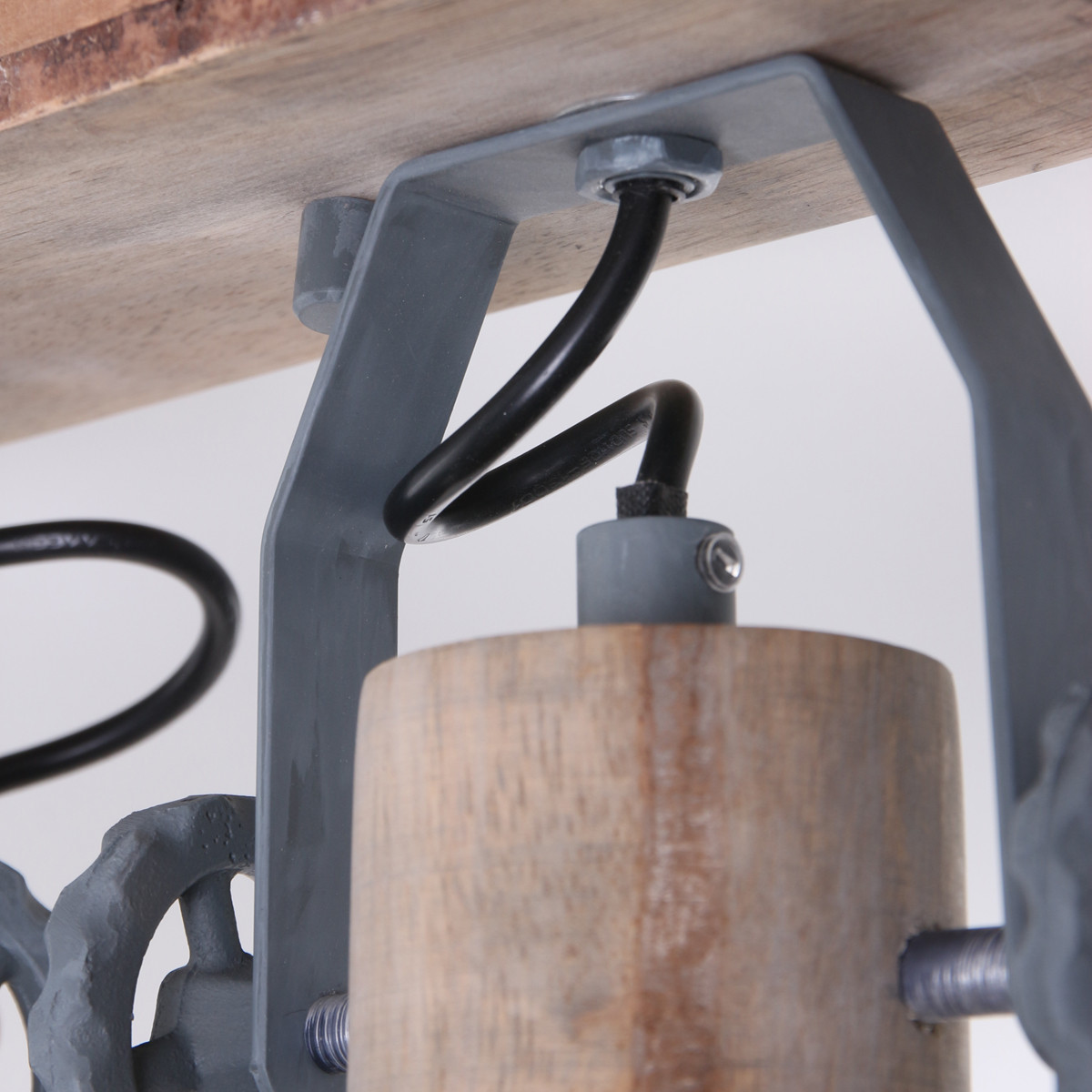 Plafonnier robuste à 2 spots Mexlite York gris – Image 6