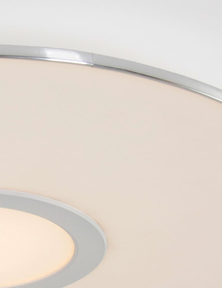 Plafonnier rond design à LED Steinhauer couleur blanche – Image 2