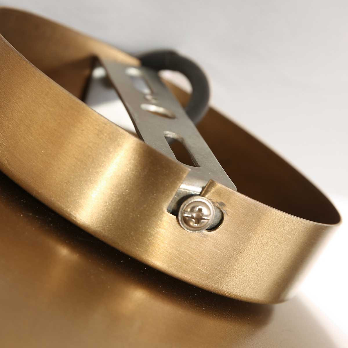 Plafonnier rond doré vintage Anne Light & Home Brass bronze – Image 9