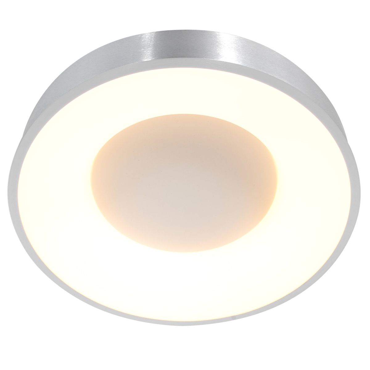 Plafonnier rond en métal LED Steinhauer Ringlede argent – Image 11