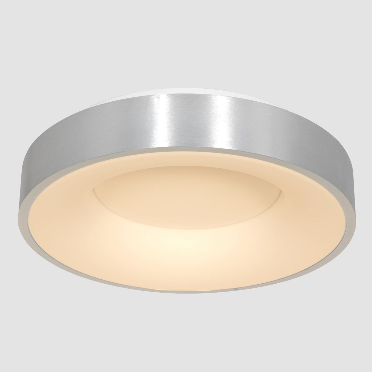 Plafonnier rond en métal LED Steinhauer Ringlede argent – Image 12