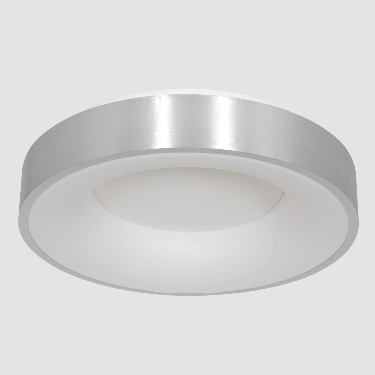 Plafonnier rond en métal LED Steinhauer Ringlede argent – Image 13