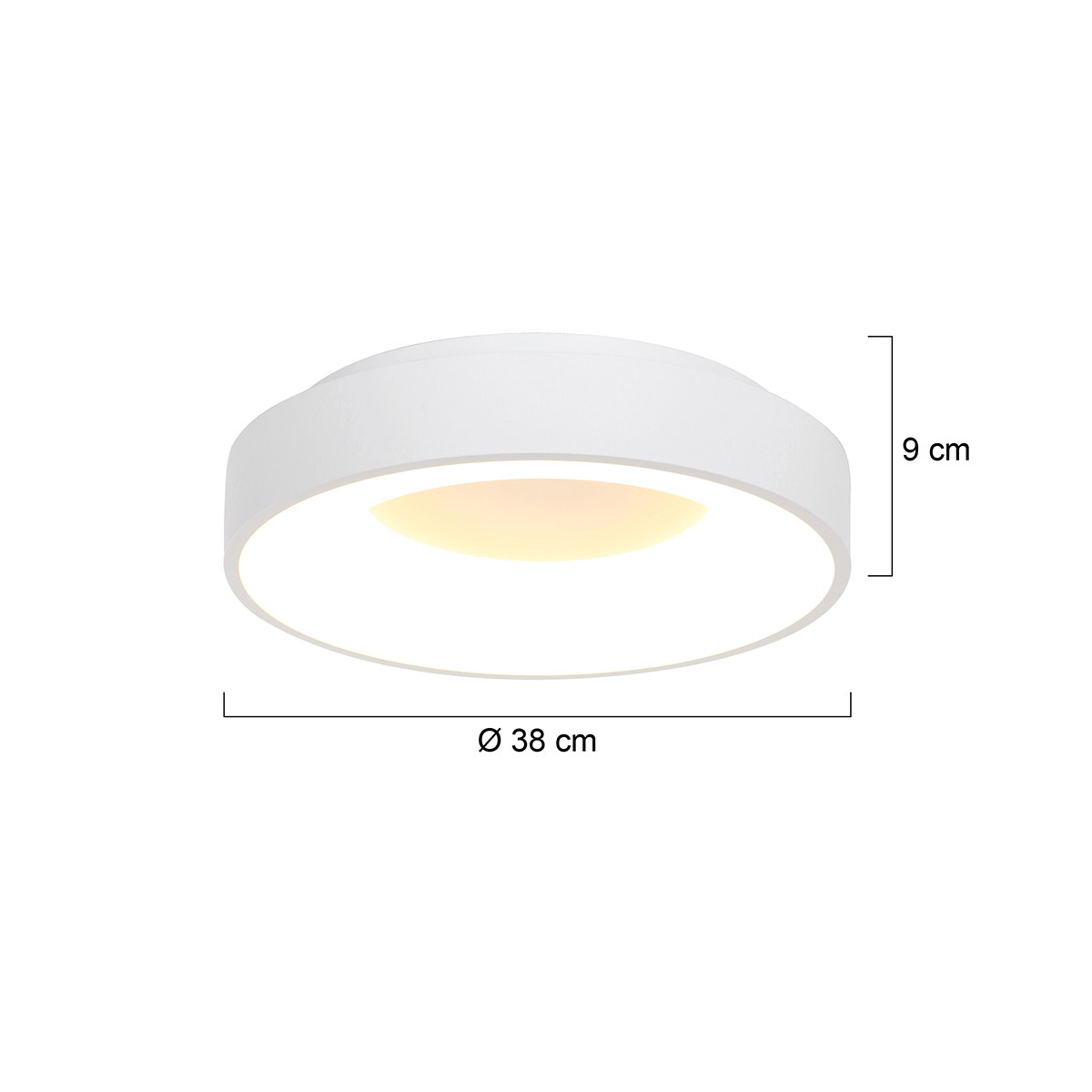 Plafonnier rond moderne LED Steinhauer blanc – Image 6