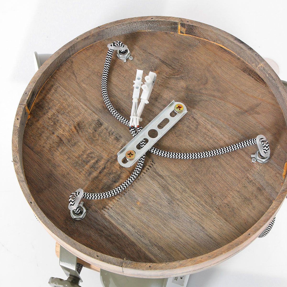 Plafonnier rond résistant trois spots vert Mexlite Gearwood – Image 13