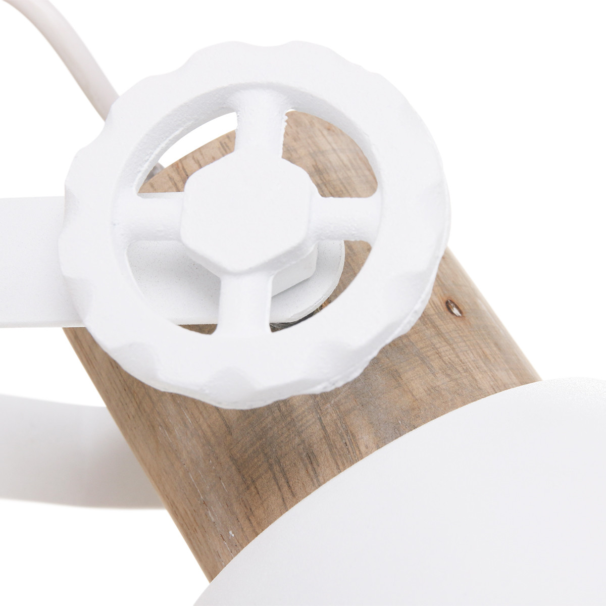 Plafonnier scandinave Mexlite Gearwood blanc – Image 4