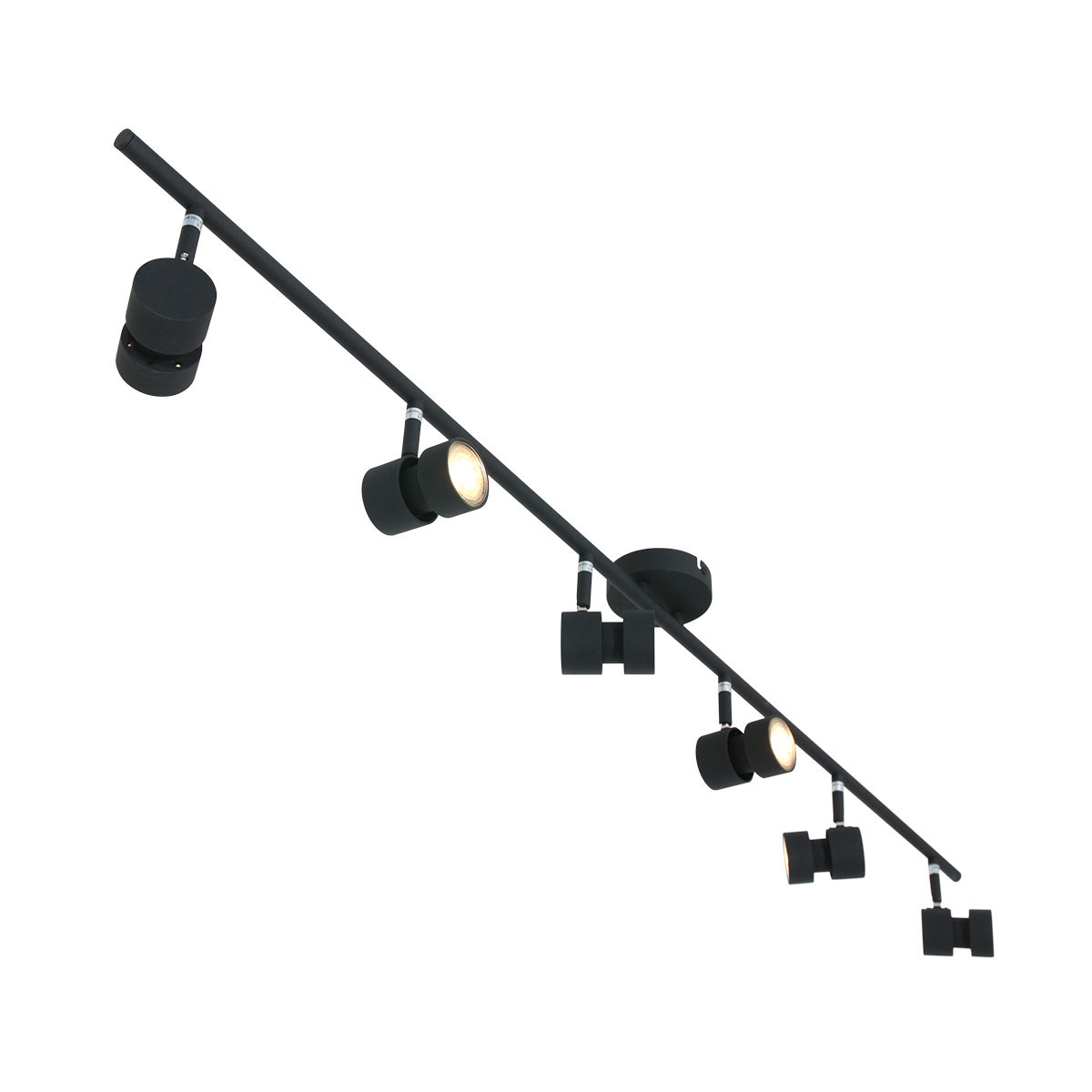 Plafonnier six LED en métal noir Steinhauer Natasja – Image 11
