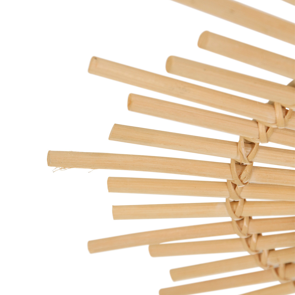 Plafonnier soleil en bambou LED Anne Lighting Aura blanc – Image 4