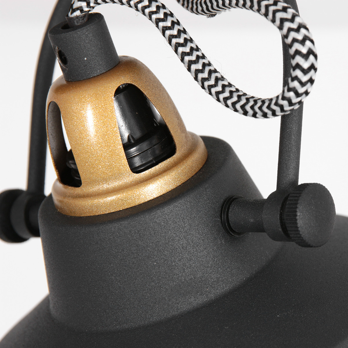 Applique murale industrielle noire à deux lumières réglable Mexlite Nove – Image 3