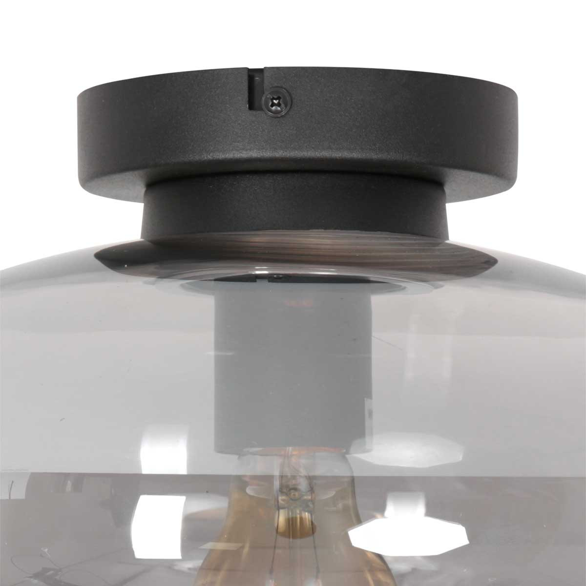 Plafonnier en verre transparent moderne Steinhauer Reflexion – Image 5