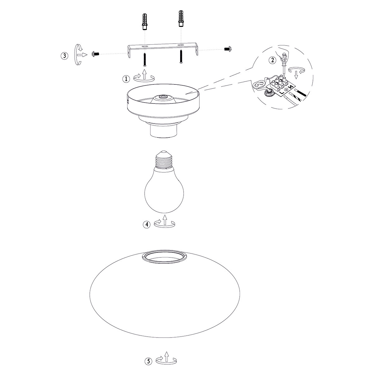 Plafonnier en verre transparent moderne Steinhauer Reflexion – Image 8