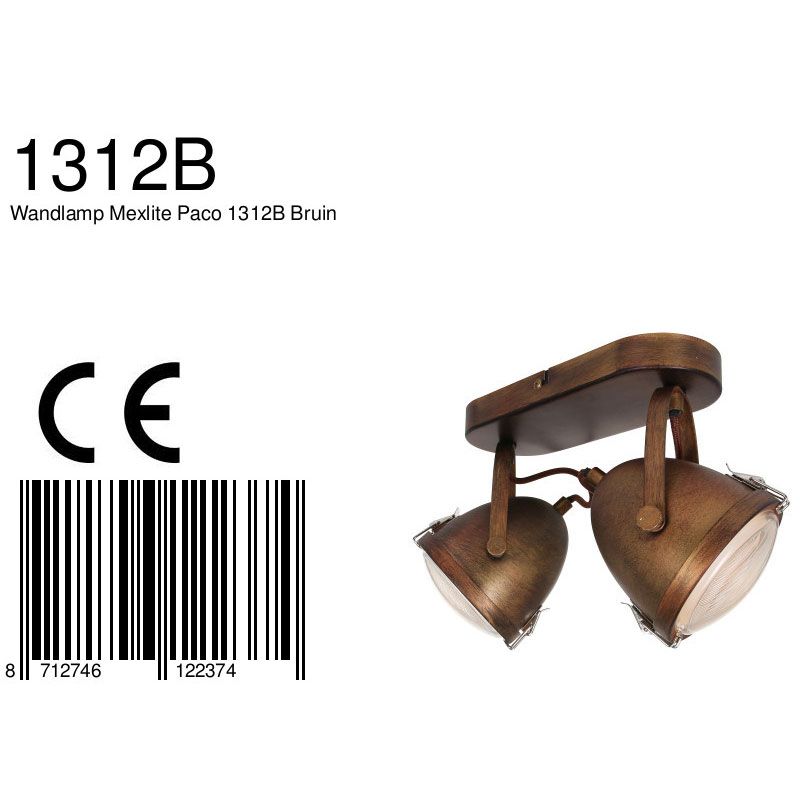 Plafonnier double lumière Mexlite Paco – Image 8