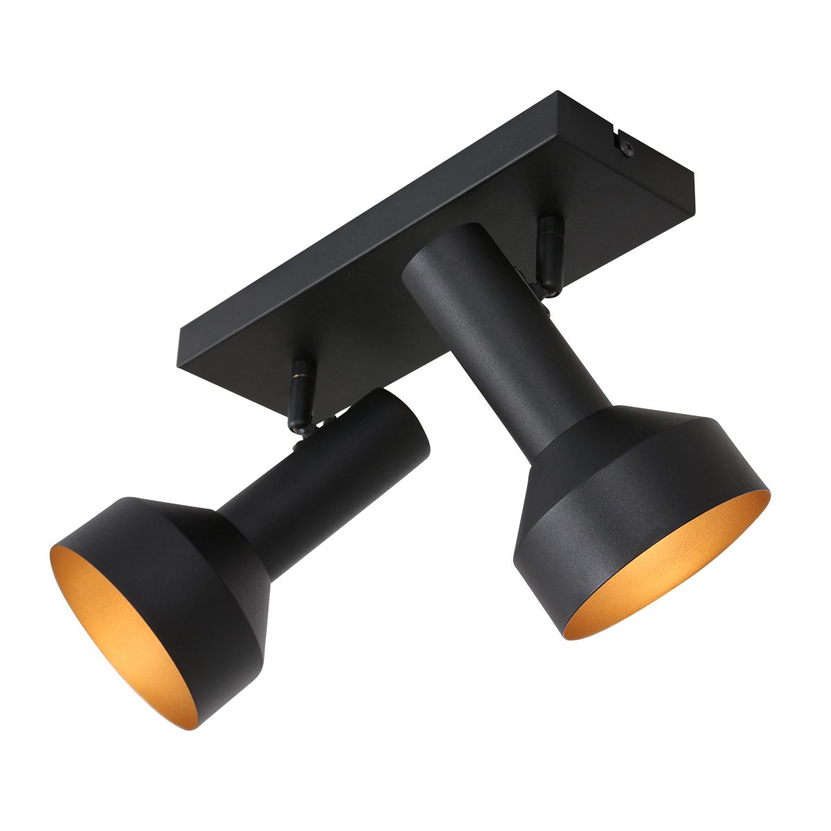 Spot de plafond deux lumières Anne Lighting Bundle noir intérieur doré – Image 10