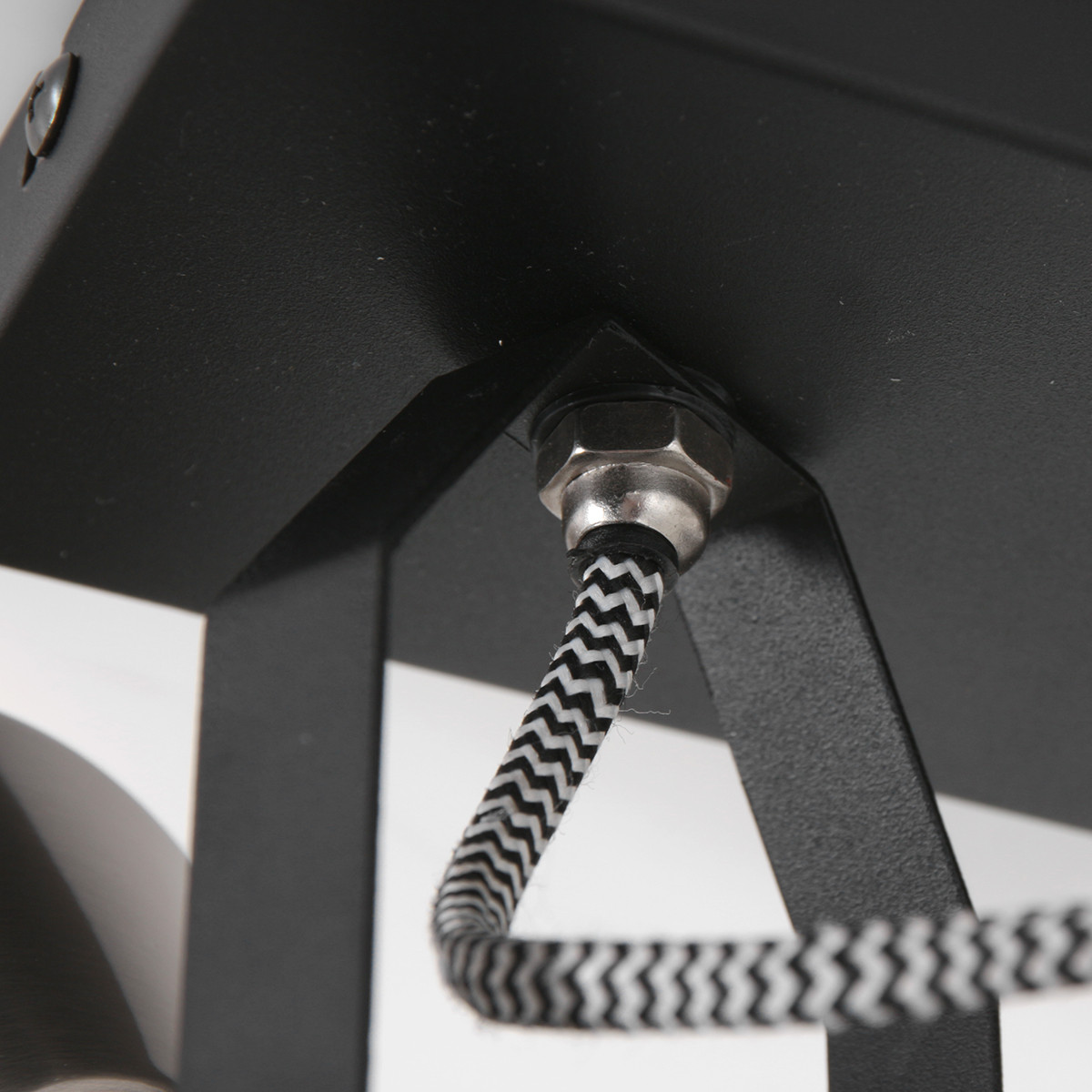 Double spot noir / acier en forme de lanterne Mexlite Acier – Image 10