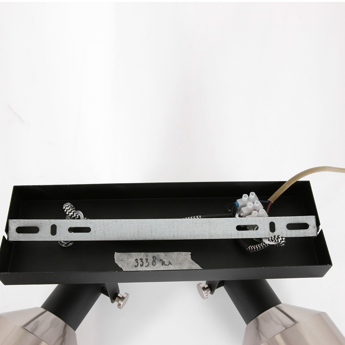 Double spot noir / acier en forme de lanterne Mexlite Acier – Image 16