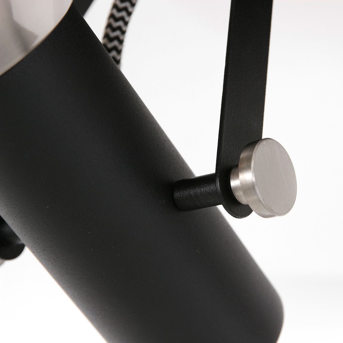 Double spot noir / acier en forme de lanterne Mexlite Acier – Image 3