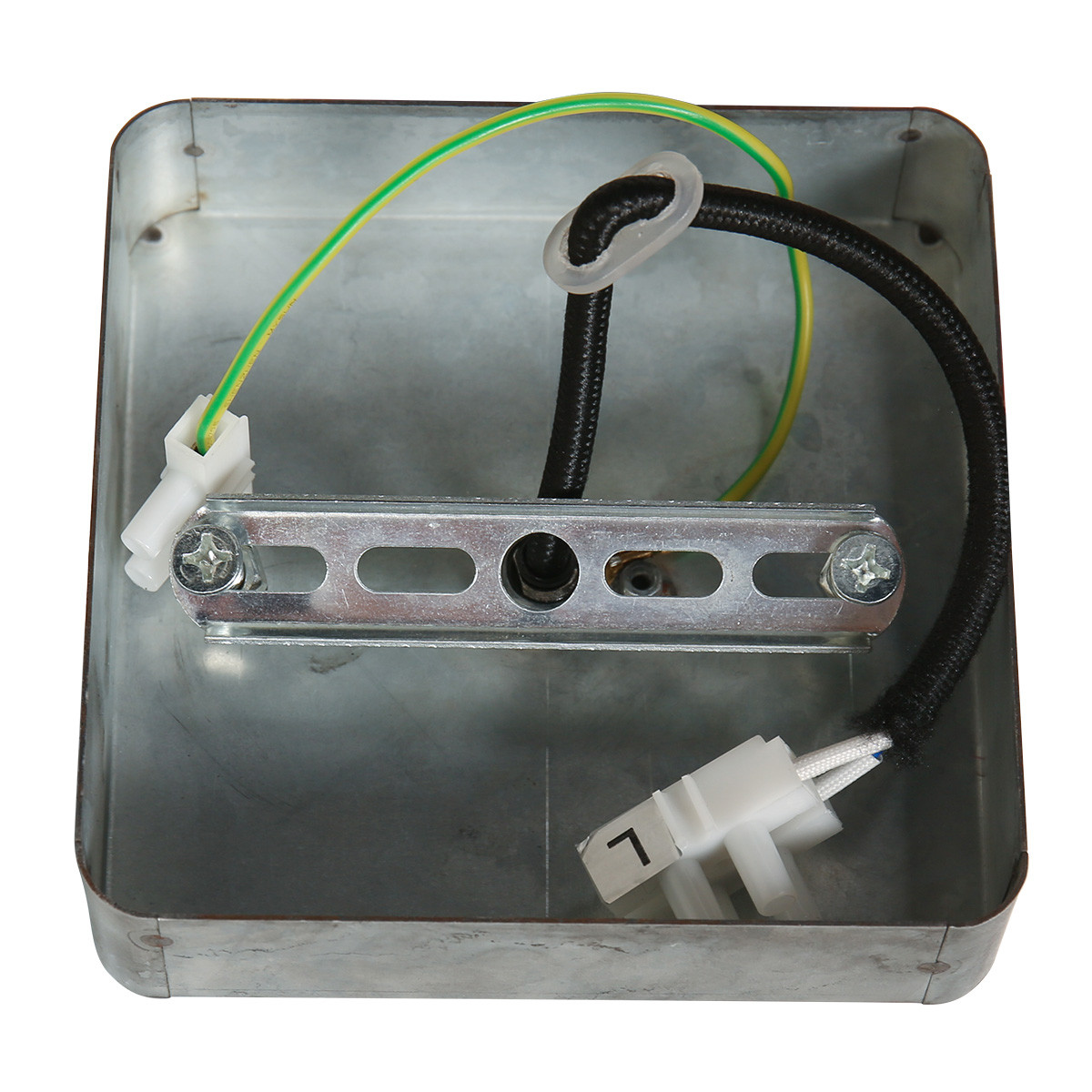 Spot de plafond industriel argenté simple Mexlite Gearmetal nickel – Image 12